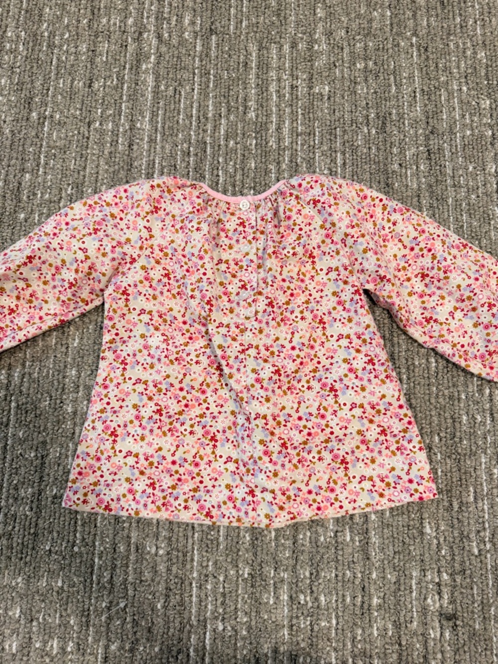 Little English Pink Floral Button-Back Blouse